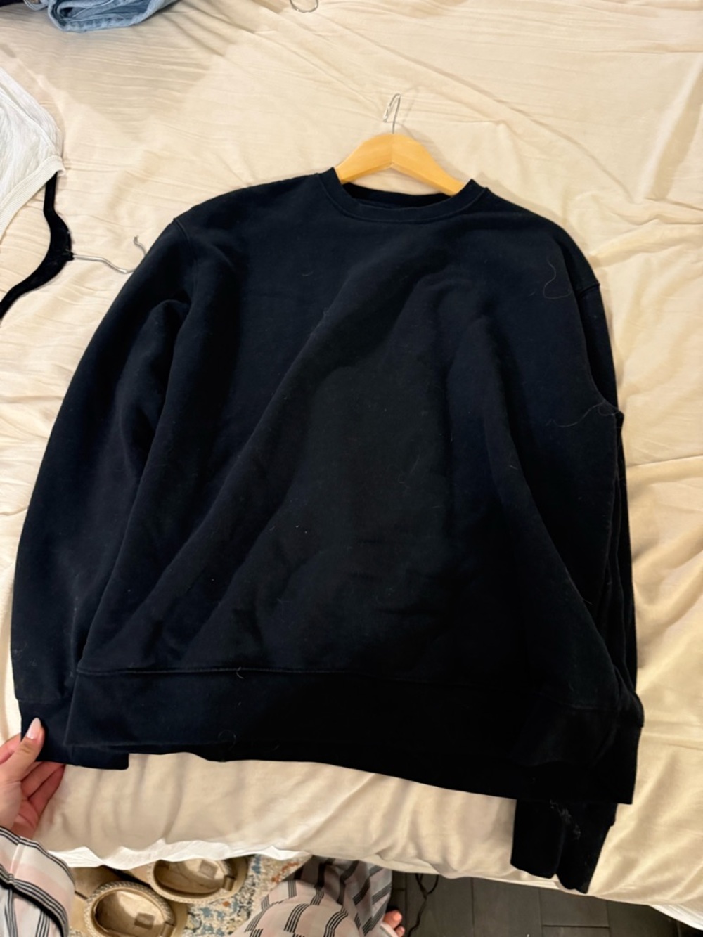 Bella Canvas Black Men's Crewneck Sweatshirt